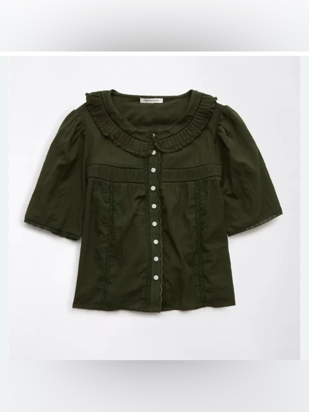 American Eagle collared pintuck blouse!